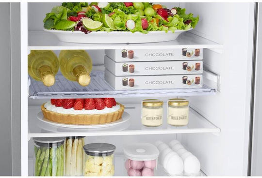 Samsung Ψυγειοκαταψύκτης 390lt NoFrost Υ203xΠ59.5xΒ65.8εκ. Inox RB38C602CSA/EF