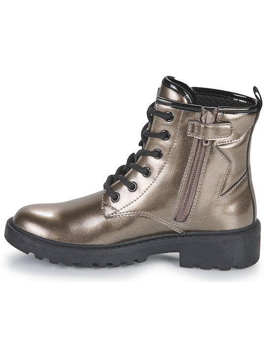 Jr Casey Kids Boots with Zipper Gold