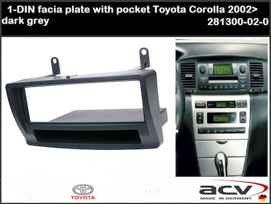 Πρόσοψη 1 Din για Toyota Corolla 2002+