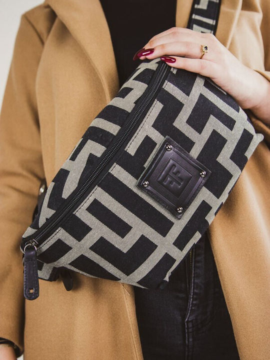Women's Shoulder Crossbody Bag Black Taupe