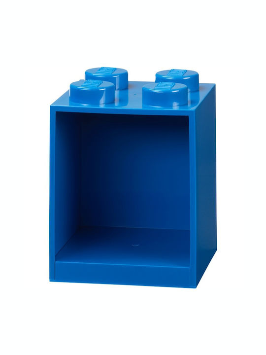 Kids Shelf Box Wall Landscape 4 Studs Floor Blue 16x16x21cm