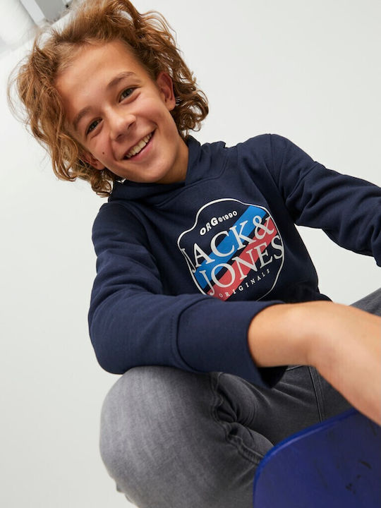 Kinder-Sweatshirt mit Kapuze Marineblau