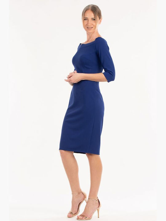 BelleFille Midi Evening Dress Blue