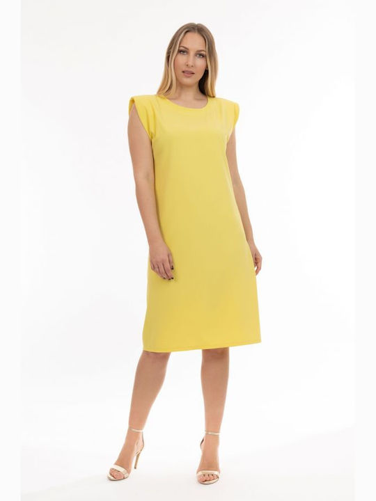 BelleFille Midi Evening Dress Yellow
