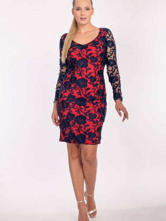 BelleFille Midi Dress Navy Blue