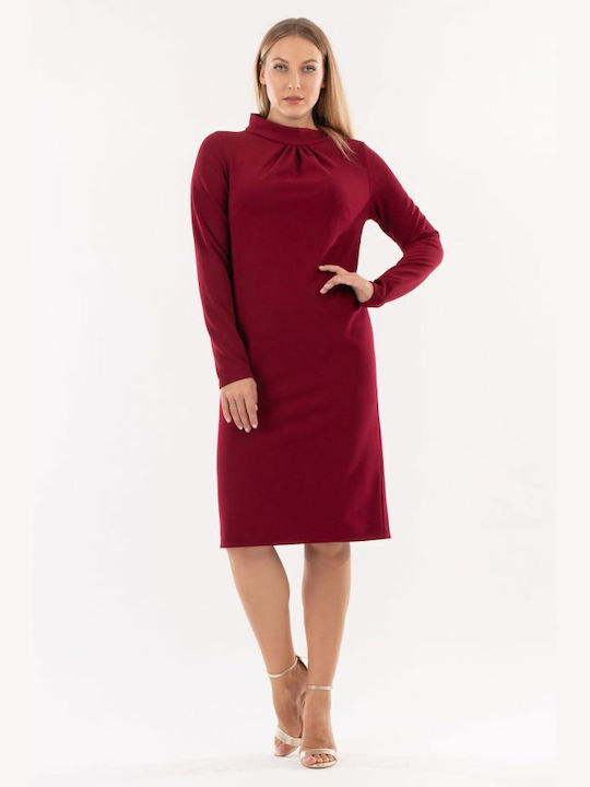 BelleFille Midi Kleid Burgundisch