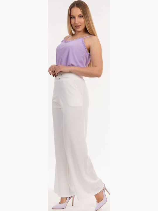 Women's Fabric Trousers White