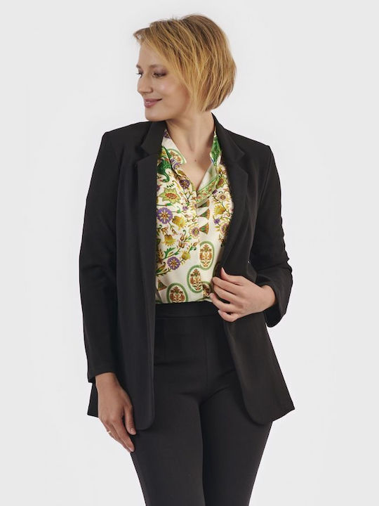 BelleFille Damen Blazer Schwarz