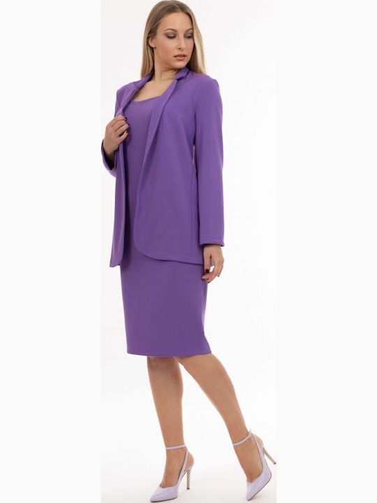 BelleFille Damen Blazer Lila