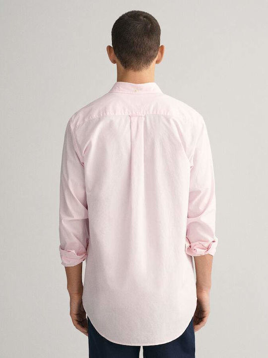 Long-sleeved Cotton Shirt Pink