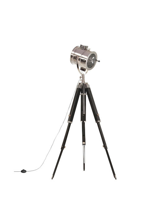 vidaXL Vintage Floor Lamp H165xW21cm. with Socket for Bulb E27 Black