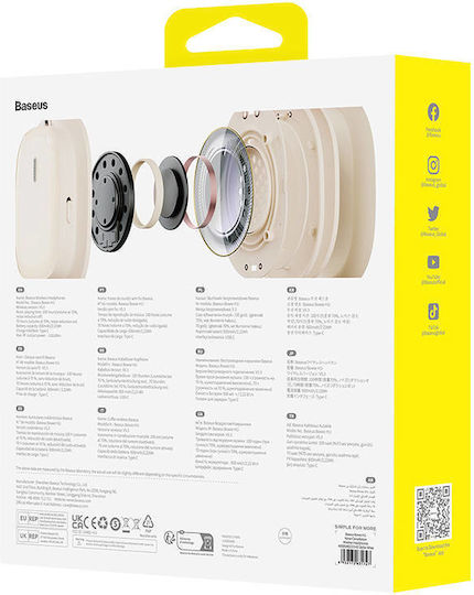 Baseus Bowie H1i Wireless / Wired Over Ear Headphones with 100 hours of Operation and Quick Charge White