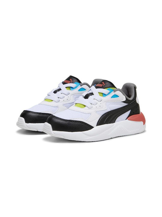 Puma Παιδικά Sneakers White / Black / Speed Blue / Astro Red