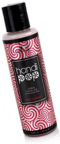 Sensuva Handi Pop Edible Hand Job Massage Gel Гел за смазване Ягода 125мл