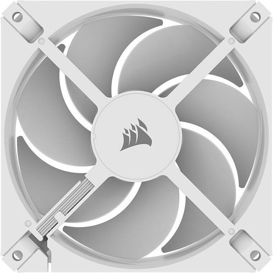 Corsair iCUE AR120 RGB Ventilator Carcasă cu Conexiune 4-Pin PWM / 3-Pin 3buc Alb