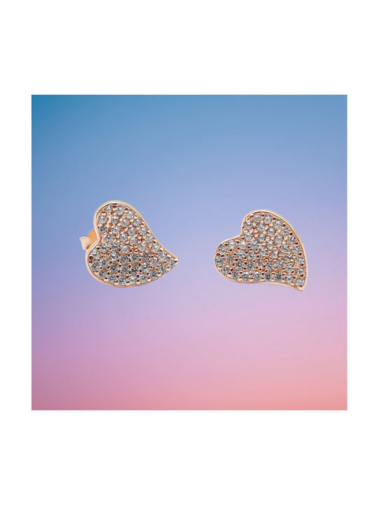 Mentzos Earrings made of Silver Gold Plated with Stones