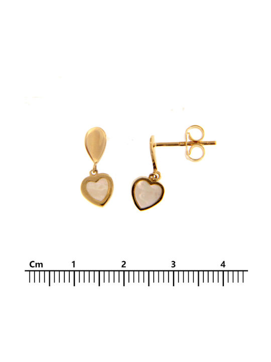 Mentzos Earrings Pendants made of Gold 14K