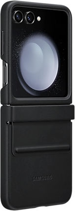 Samsung Leather Cover Back Cover Piele artificială Negru (Galaxy Z Flip5)