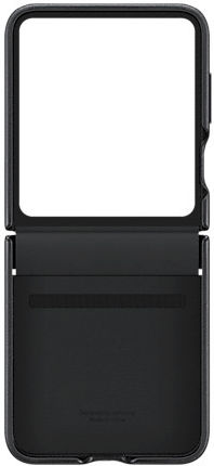 Samsung Leather Cover Back Cover Piele artificială Negru (Galaxy Z Flip5)