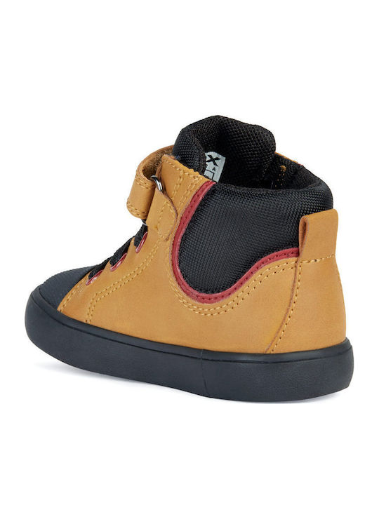 Gisli Παιδικά Sneakers High με Σκρατς Καφέ