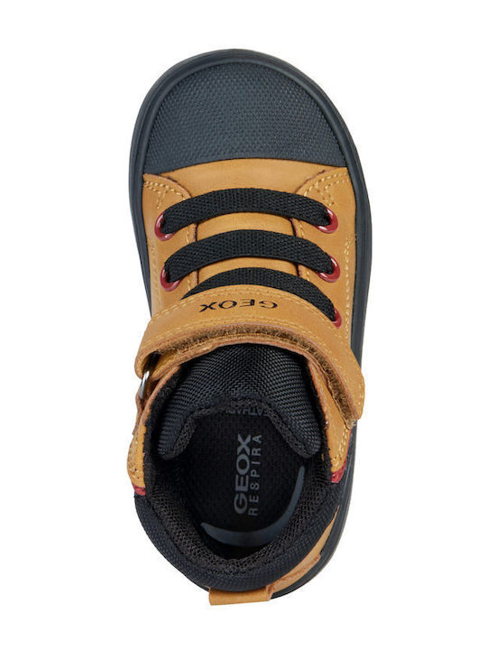 Gisli Παιδικά Sneakers High με Σκρατς Καφέ