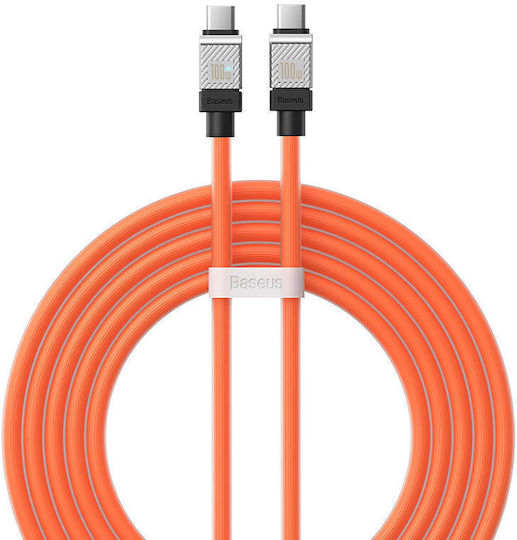 Baseus USB 2.0 Cable USB-C male - USB-C male 100W Orange 2m (CAKW000307)