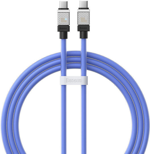 Baseus CoolPlay USB 2.0 Cable USB-C Male - USB-C 100W PD Blue 1m