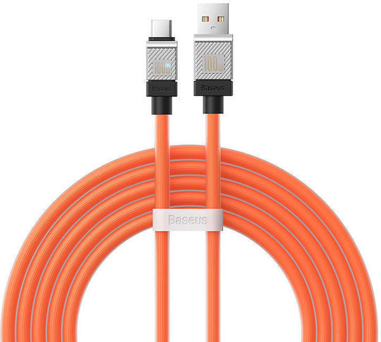 Baseus CoolPlay USB 2.0 Cable USB-C male - USB-A 100W Πορτοκαλί 2m CAKW000707
