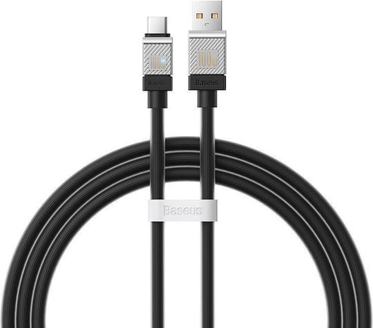 Baseus CoolPlay USB 2.0 Cable USB-C male - USB-A 100W PD Μαύρο 1m CAKW000601