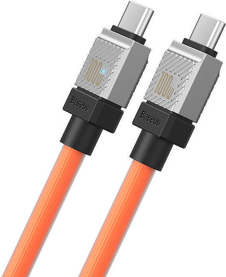 Baseus CoolPlay USB 2.0 Cable USB-C Male - USB-C 100W PD Orange 1m CAKW000207