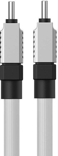 Baseus CoolPlay Cablu USB 2.0 USB-C Masculin - USB-C 100W PD Alb 2m CAKW000302