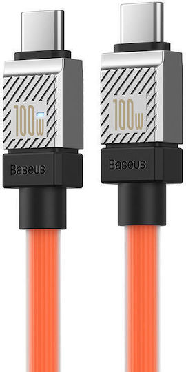 Baseus CoolPlay USB 2.0 Cable USB-C Male - USB-C 100W PD Orange 1m CAKW000207