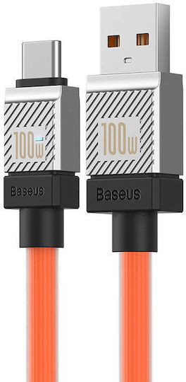 Baseus CoolPlay USB 2.0 Cable USB-C Male - USB-A 100W PD Orange 1m