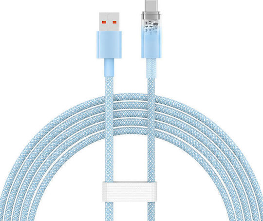 Baseus Explorer USB 2.0 Kabel USB Typ-C männlich - USB-A 100W Blauer 2m CATS010503