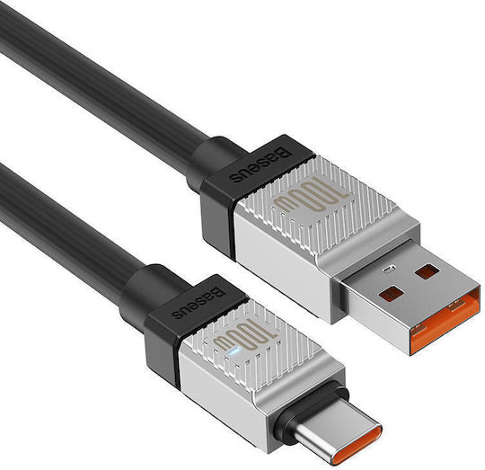 Baseus CoolPlay USB 2.0 Cable USB-C male - USB-A 100W PD Μαύρο 1m CAKW000601