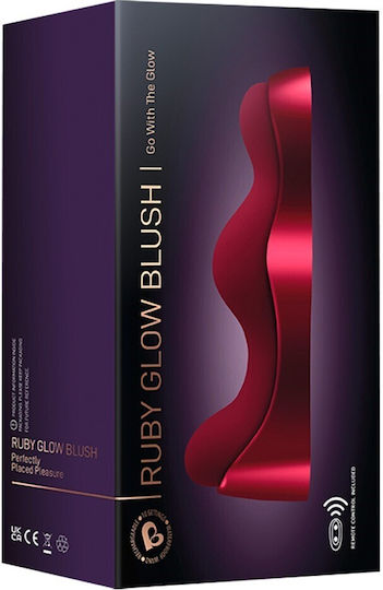 Rocks Off Ruby Glow Blush Vibrator G-Punkt mit Fernbedienung Prostata- und G-Punkt-Vibrator 17.5cm Rot
