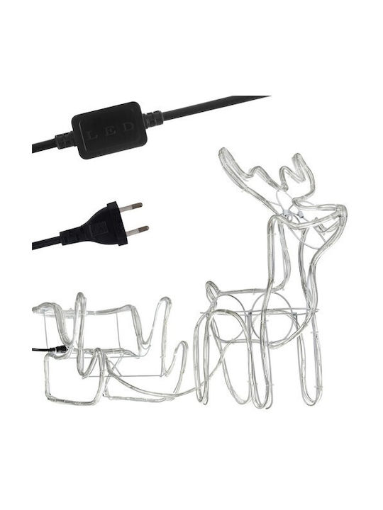 Go Clever Illuminated Christmas Metal Figure Reindeer White