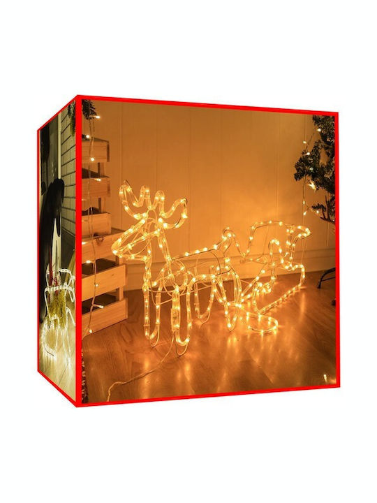 Go Clever Illuminated Christmas Metal Figure Reindeer White