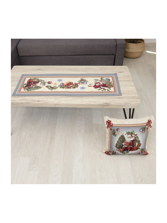 Set de Decorațiuni de Crăciun Măsuțe Cărpă Material textil Argint 3buc