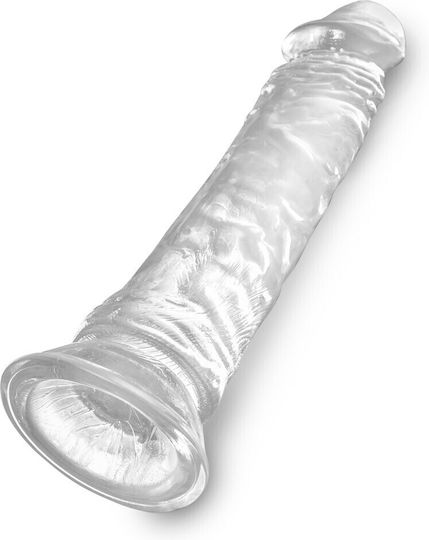 King Cock King Cock Γυάλινο Dildo με Βεντούζα Clear 20cm