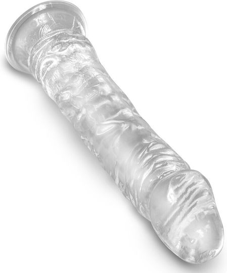 King Cock King Cock Γυάλινο Dildo με Βεντούζα Clear 20cm