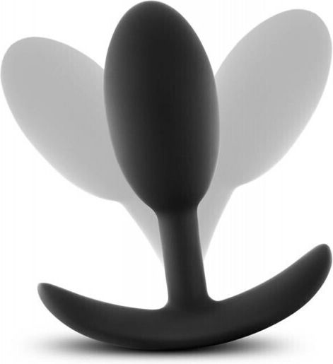 Blush Anal Adventures Platinum Silicone Vibra Slim Plug Πρωκτική Σφήνα Medium Medium Μαύρη 10.1cm