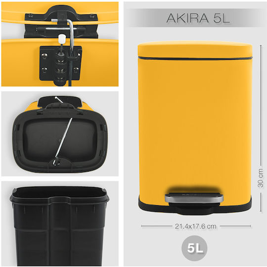 Akira Μεταλλικό 5lt Κίτρινο