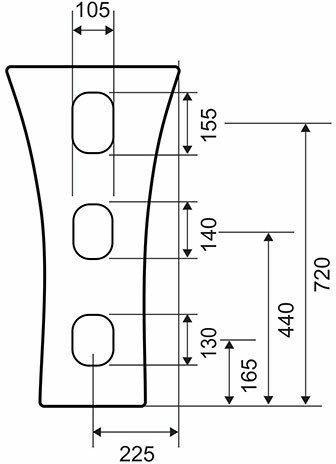 Karag Vendome G-306 Νιπτήρας Δαπέδου Πορσελάνης 45.5x45.5cm Λευκός