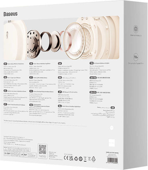 Baseus Bowie D05 Wireless / Wired Over Ear Headphones with 70 hours of Operation Creamy White