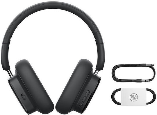 Baseus Bowie H1i Wireless / Wired Over Ear Headphones with 100 hours of Operation and Quick Charge Black