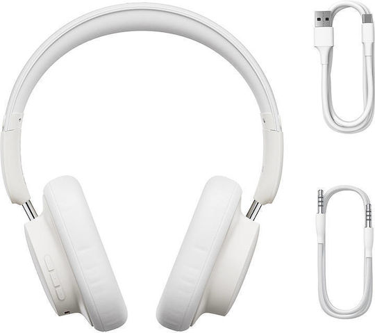 Baseus Bowie D03 Wireless / Wired Over Ear Headphones with 30 hours of Operation White