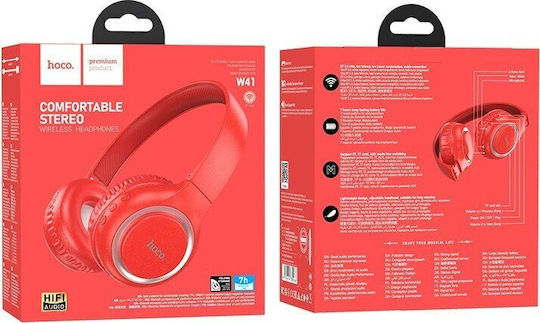 Hoco W41 Charm Wireless / Wired On Ear Headphones with 7 hours of Operation Red