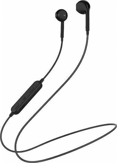 Moye Hermes Earbud Bluetooth Handsfree Ακουστικά με Αντοχή στον Ιδρώτα Μαύρα