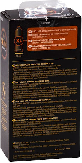 Skyn Prezervative Large 10 Bucăți 56mm Natural